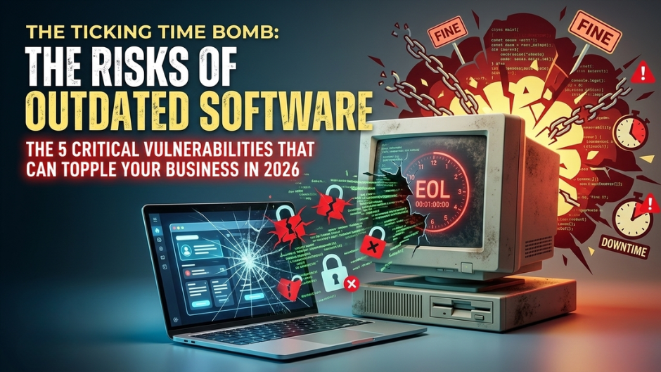 What are the risks of using outdated software?